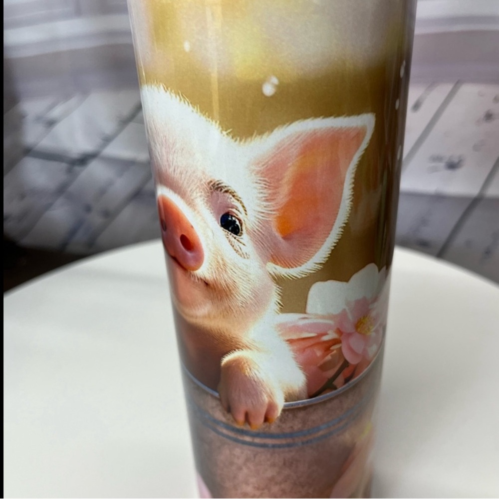 Handmade Pig Tumbler. NWOT